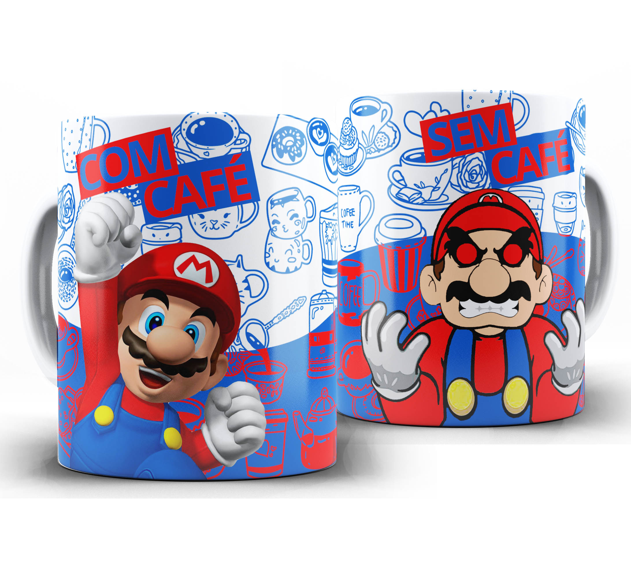Caneca Com Cafe Sem Cafe - Mario